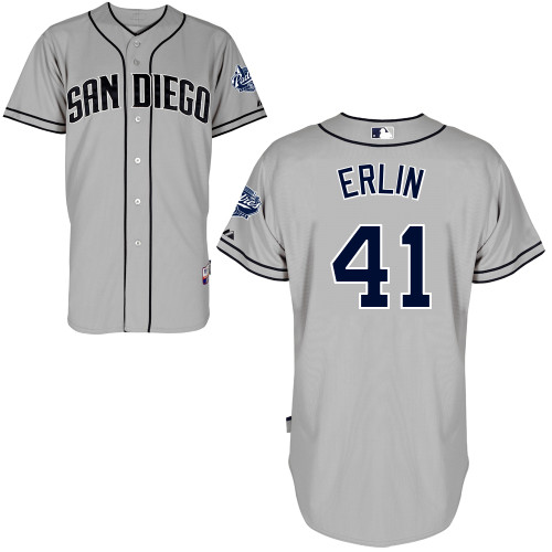 Robbie Erlin #41 Youth Baseball Jersey-San Diego Padres Authentic Road Gray Cool Base MLB Jersey